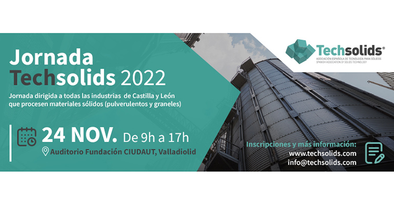 Asistencia gratuita de los lectores de Industria Química a la Jornada Techsolids 2022 del 24 de noviembre