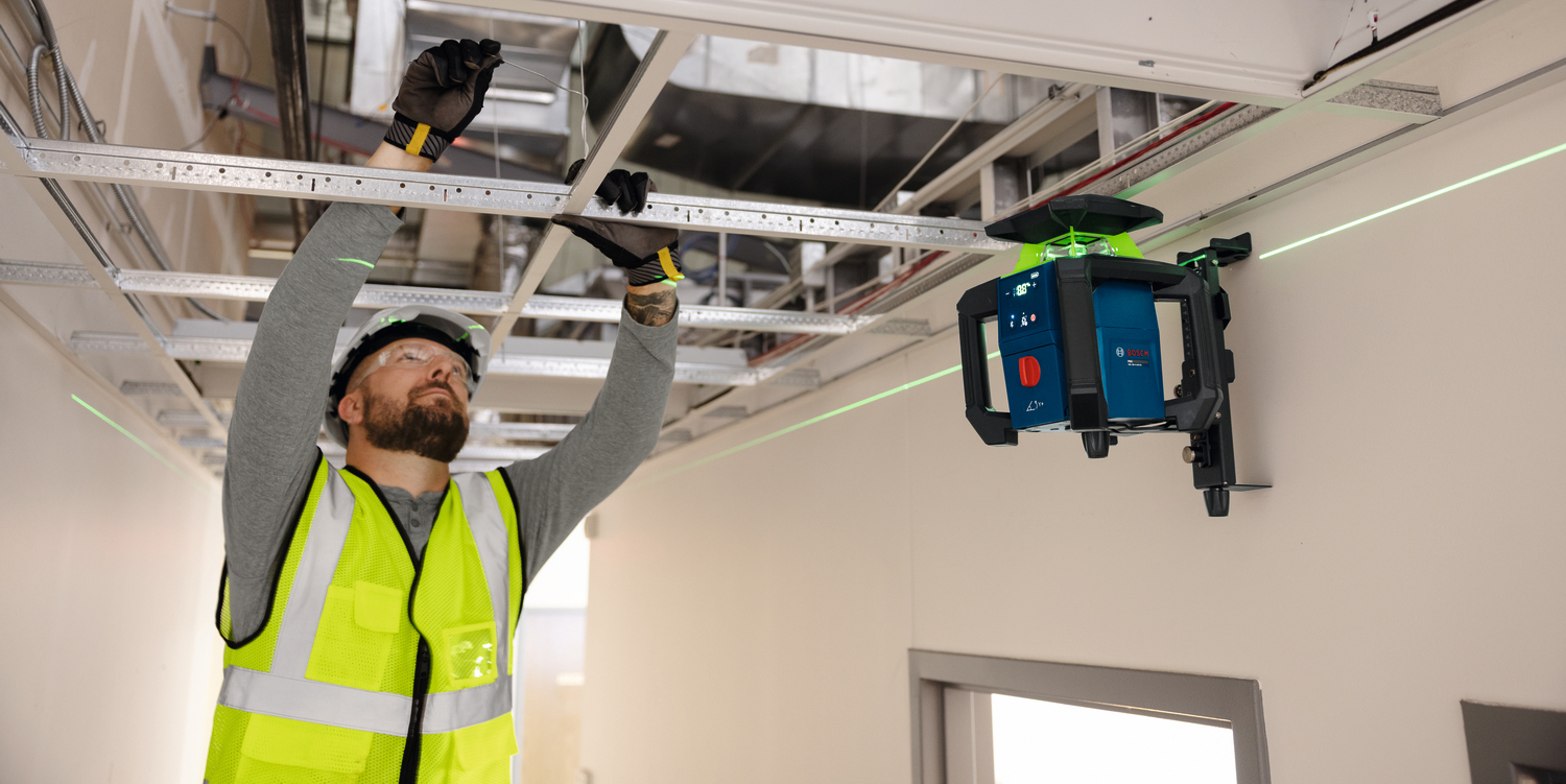 Nivel Láser rotativo con control remoto para trabajos de nivelación
