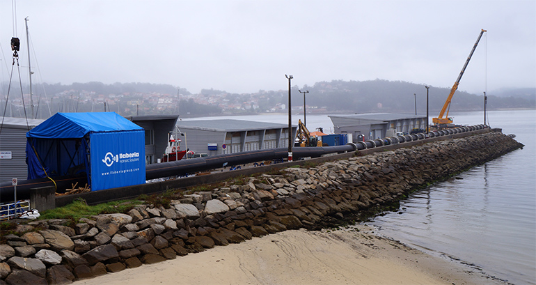 Llaberia Group participa en la instalación del nuevo emisario submarino de la ría gallega de Os Praceres