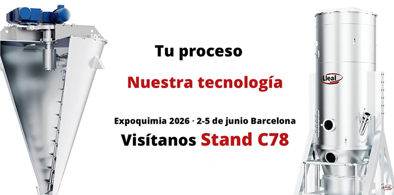 Lleal presentará en Expoquimia nuevas soluciones para compactación, molienda y mezcla de sólidos