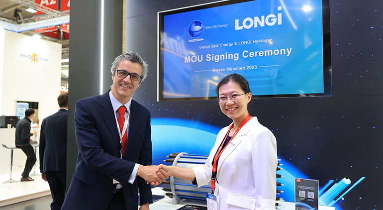 Acuerdo entre Longi Hydrogen y Vision Grid Energy para el desarrollo del hidrógeno verde