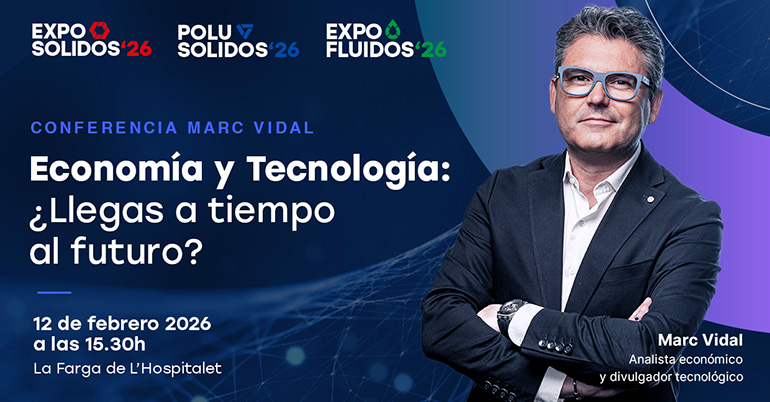 Marc Vidal impartirá una conferencia sobre economía y tecnología en Exposolidos, Polusolidos y Expofluidos 2026