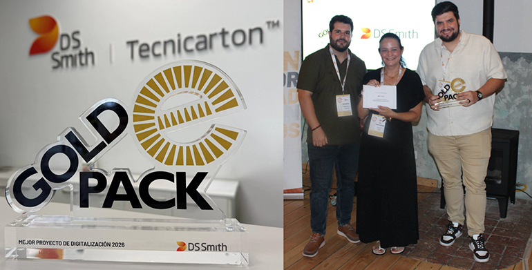 DS Smith Tecnicarton recibe el Premio GoldPack 2026 al Mejor Proyecto de Digitalización