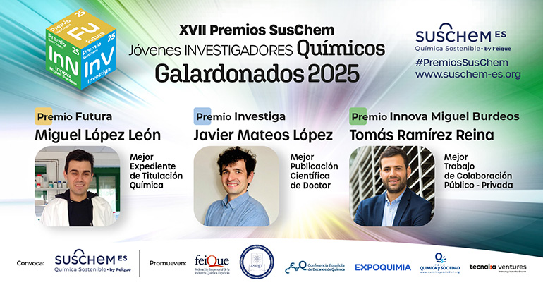 El impacto de la química y sus disciplinas afines son reconocidas en la XVII edición de los Premios SusChem