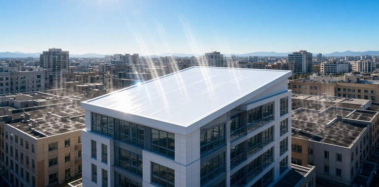 SATECMA apuesta por los revestimientos reflectantes e impermeabilizantes para reducir la temperatura de los edificios