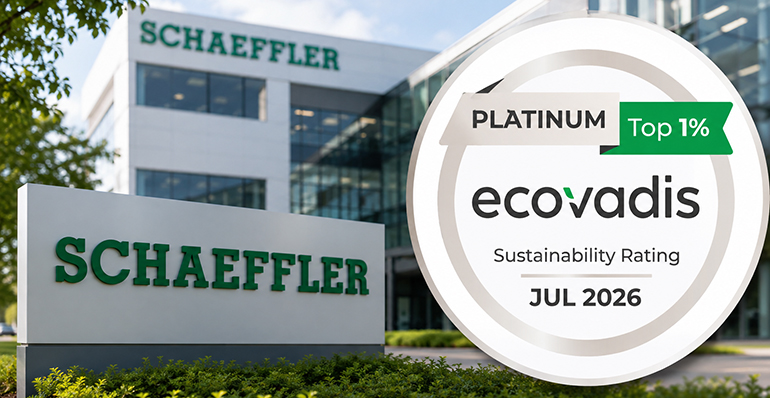 Schaeffler recibe la calificación Platino en la evaluación de EcoVadis