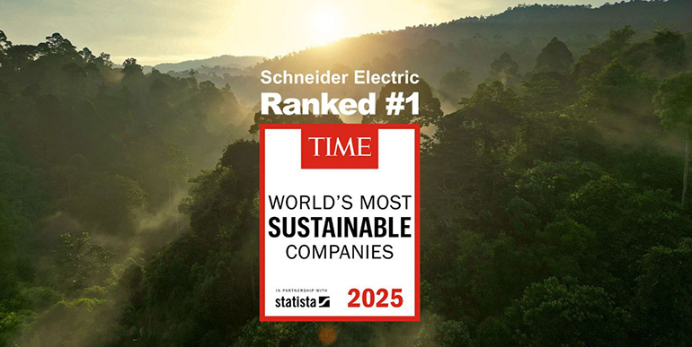 Schneider Electric es reconocida como la empresa más sostenible del mundo por TIME y Statista