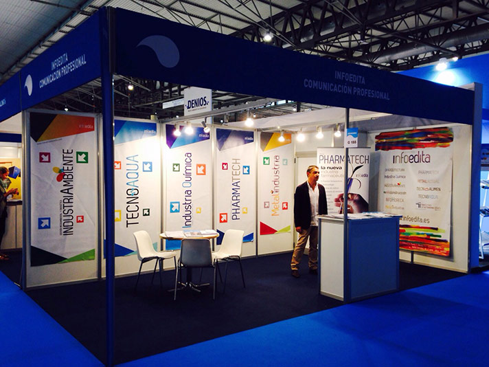 Stand de INFOEDITA en Expoquimia (Pabellón 3, Calle G, Stand 155)