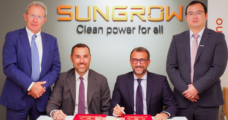Acuerdo entre Sungrow y EP Produzione para un proyecto de almacenamiento en baterías de 220 MWh en Sicilia