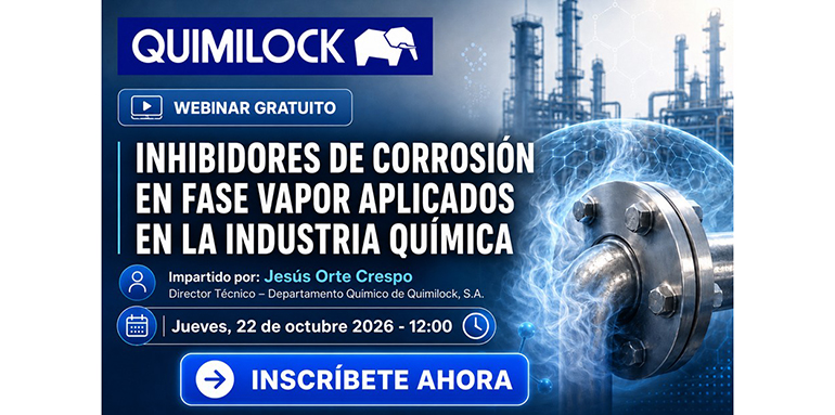Industria Química organiza un webinar gratuito sobre inhibidores de corrosión en fase vapor para el sector químico